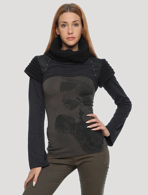 Armadillo vmix crop sweater