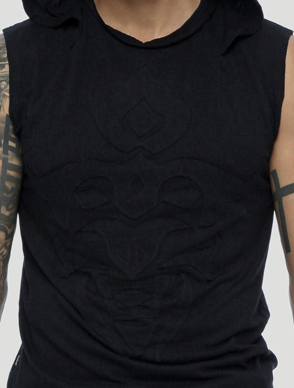 Mask Sleeveless Hoodie