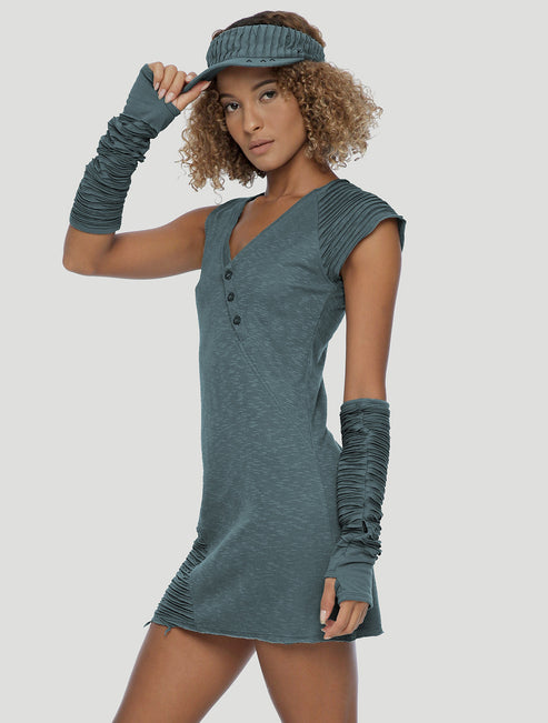 Slashed Mini Dress